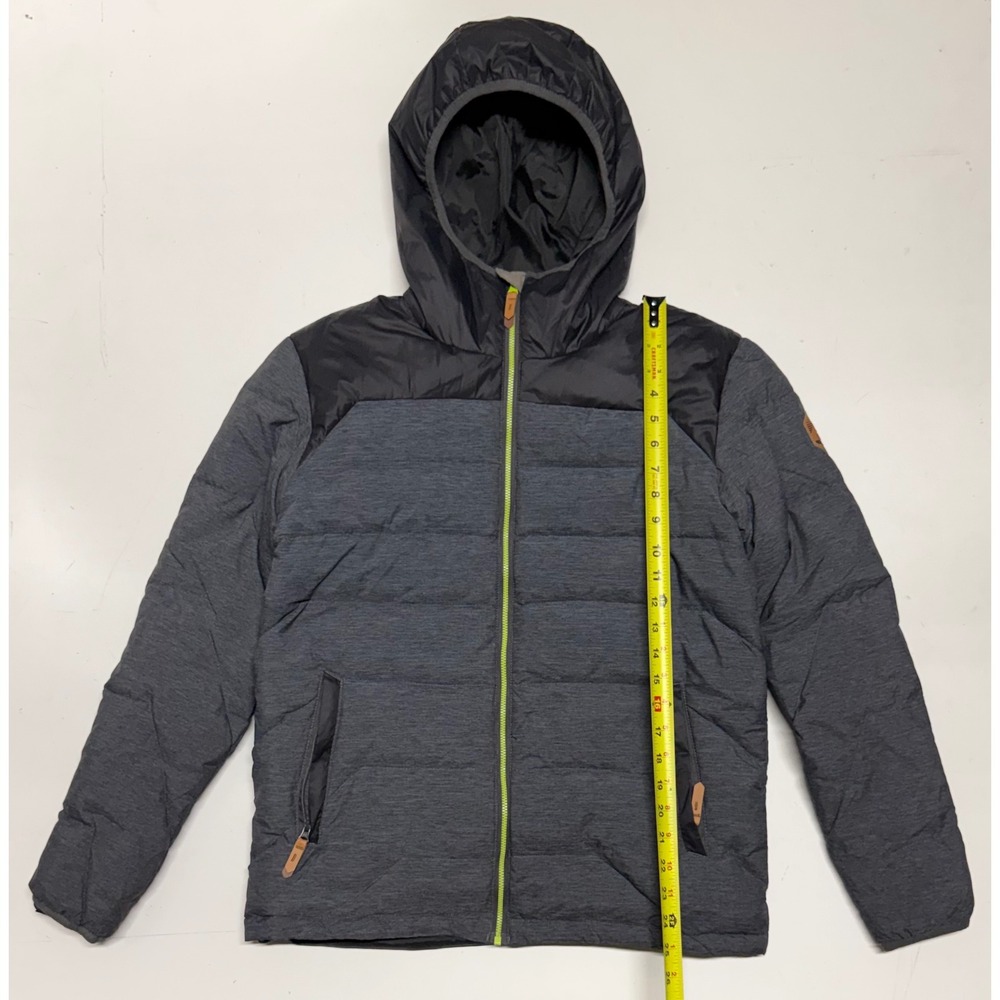 McKINLEY Cranbrook Boys Puffer Jacket XL Grey Black Down Fill Hooded MB239813‎